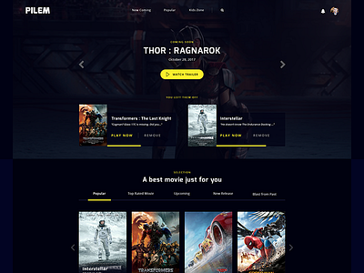 #Exploration 2 | Movie Streaming Service Homepage design homepage movie movie website site ui user interface website