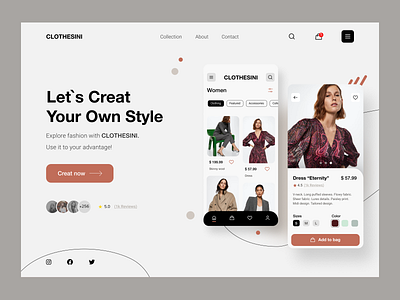 Clother app app branding clo clother design dress landing style ui