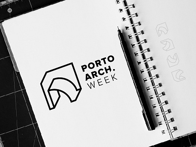 Porto Arch. Week architecture brand branding design festival flat icon identity logo logotype vector week