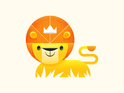 Panthera leo animal character cute design flat icon illustration illustrator king lion simple vector