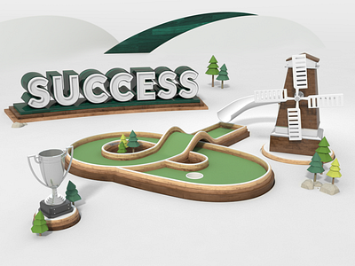 Build 2015 - Success Animation 3d animation golf outdoor text
