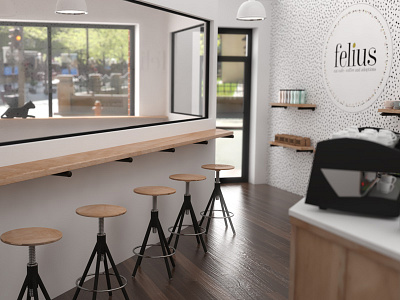 Felius Cat Cafe Seating 3d animation architecture cafe cats coffee non profit seating