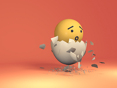 Egg 3d design illustration ui