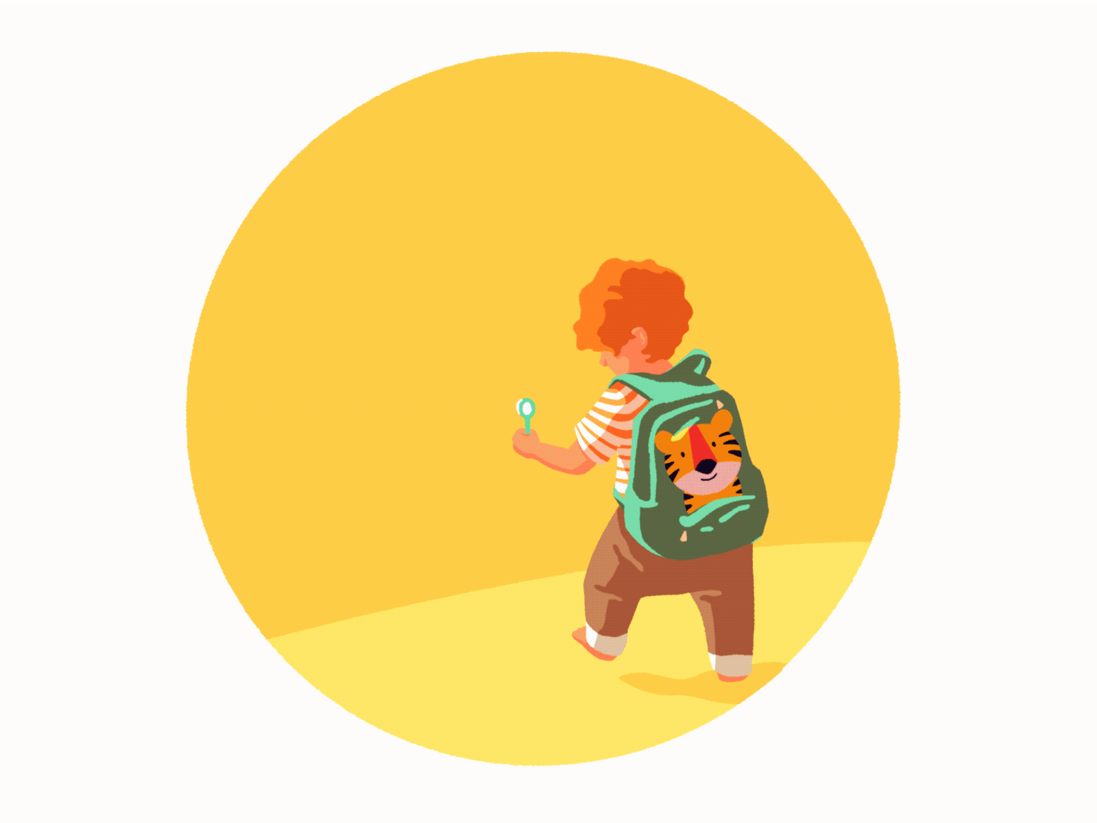 Ready for Kindergarten! animation artwork bubbles character childhood digital digital art drawing gif graphic design illustration minimalism painting personal procreate