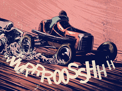 Race artwork comic design digital art drawing illustration poster typography