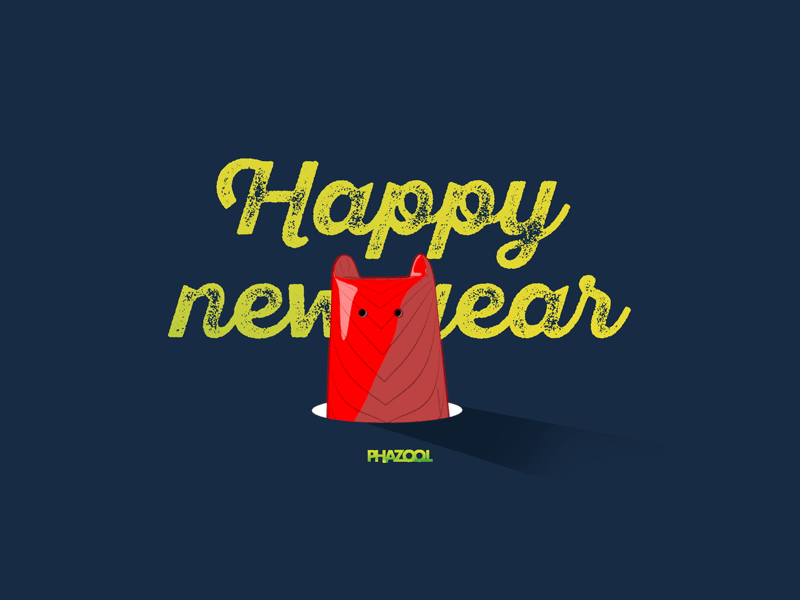 Happy new year '16 cat motion design