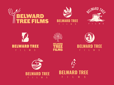 Belward Tree Films - Logo Concepts brand design branding concept concepts farm film gumtree icon illustration illustrator leaf logo logo design rejected logo rejects tree tree stump typography vector