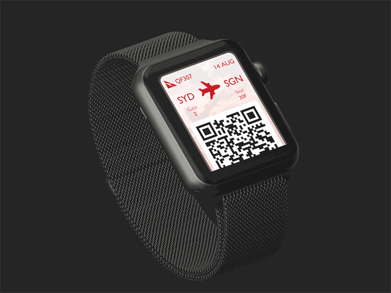 Daily UI #024 - Boarding Pass boarding pass concept minimalism mockup. ios product design sketch travel ui ux watch