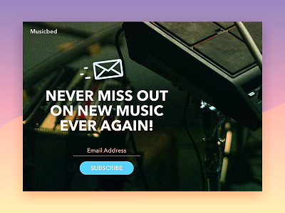 Daily UI #026 - Subscribe concept email music product design sketch ui ux