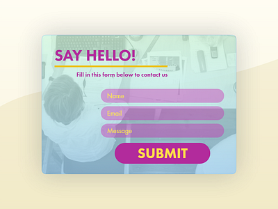 Daily UI #028 - Contact form concept contact form product design submit ui ux xd