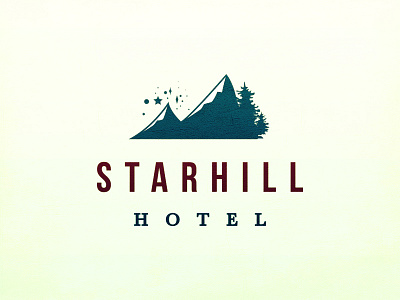 Starhill hotel illustrator logo logomark moutain pine tree star travel