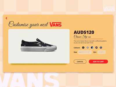 Daily UI #033 - Product customizer 033 challenge concept interaction invision studio motion product customizer shoes ui vans
