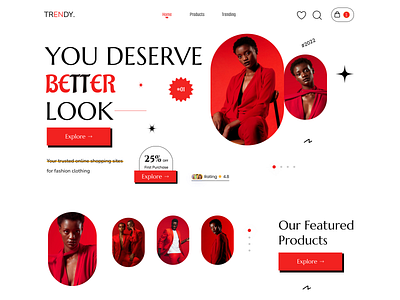 Trending Fashion Website UI Design design figma graphic design landing page ui ui design user experience ux