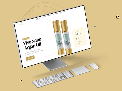 Vivo Nano Argan Oil Website Header Concept