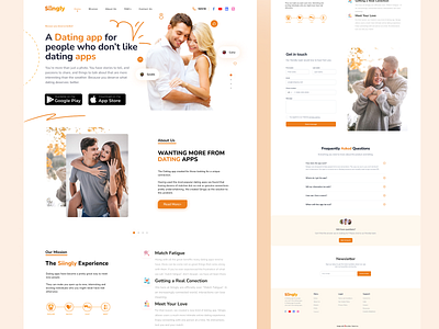 Siingly - A Dating App Landing Page Concept dating landing page dating landingpage dating mockup design figma figma landing page graphic design landing page landingpage ui ux