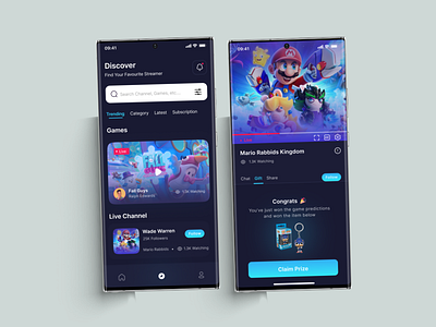 Live Streaming APP UI Design Concept app design app uiux appui ar shakir branding design figma graphic design landing page ui uiux uiux design ux