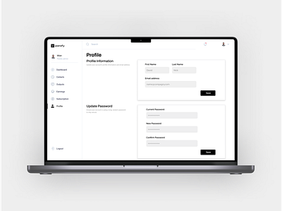 Parafy - AI Writing Tool Profile Page branding dashboard design figma graphic design landing page ui ux