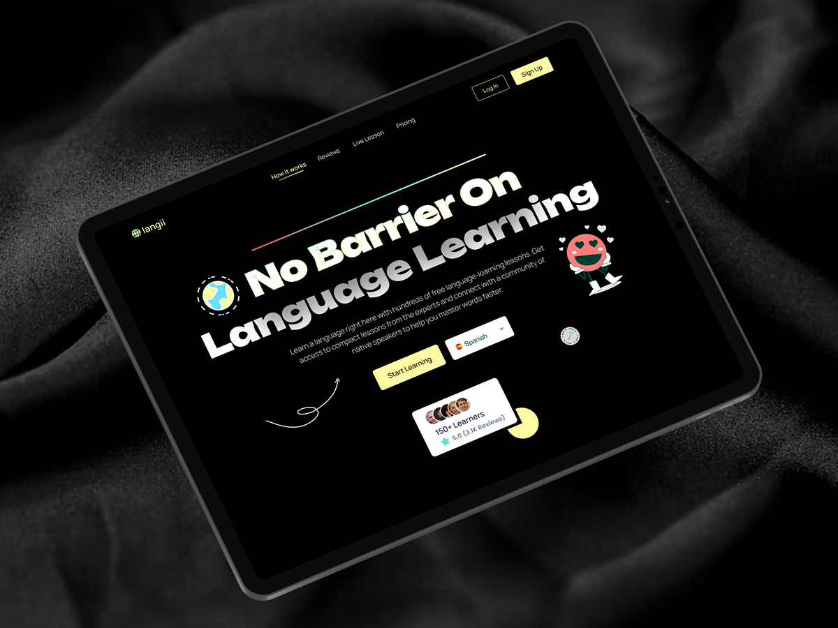 Language Landing Page designs, themes, templates and downloadable graphic elements on Dribbble