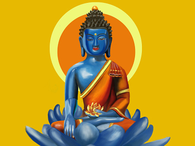 Buddha artwork digital art digital painting illustration photoshop