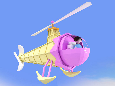 Helicopter c4d debuts drawing illustration practice