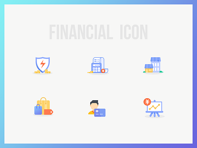 Financial Icon banking finance icon ui