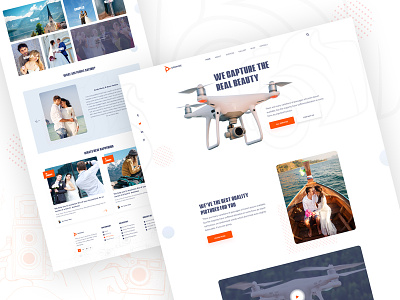 Drone Photography Service website 2020 trends best website clean clean ui design company creative design drone drone photography drone services homepage inner pages landing landing pages minimal nature photography typography website wedding photography