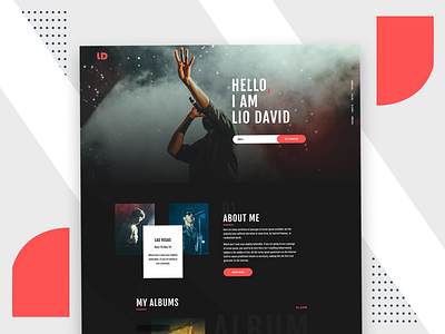 Personal Website - Singer black black and white branding business clean design homepage minimal music app musician personal branding portfolo ui ux website website design website exploration