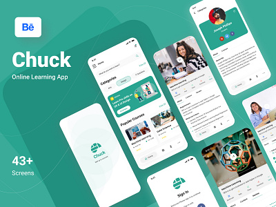 Chuck- Online Learning App dashboard design e learning learning app online courses ui ux design