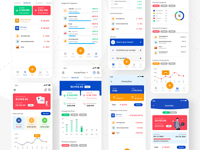 SmartPay- Finance App animation best app best app 2021 branding chart daily app design finance app illustration mobile app schedule app ui ux walllet app