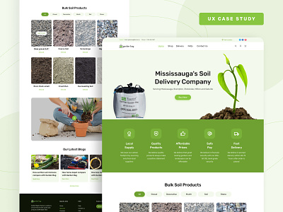 Garden Bag- E-commerce Website Design branding casestudy clean design ecommerce homepage typography ui ux uxuidesign website website design