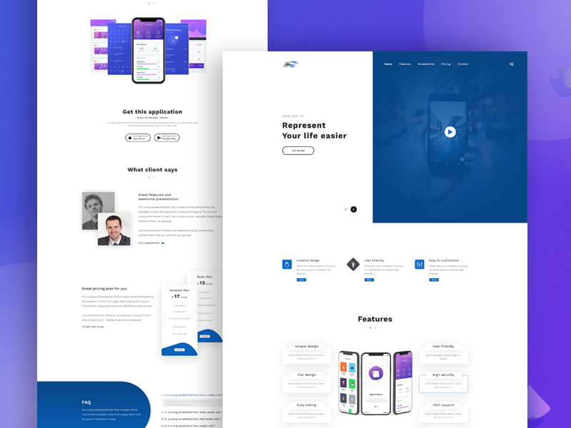 App Landing Page By Sujun Baidyaa On Dribbble