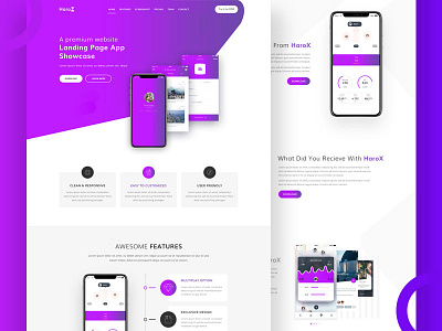 App Landing Page app clean gradient homepage lander landing love page