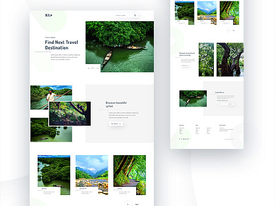 Travel Website color creative design forest gradient social travel ui ux