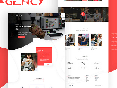 Agency Web Template agency company design minimal template ui ux webpage website