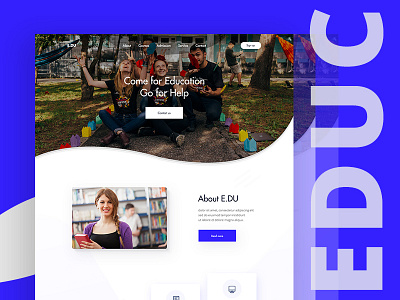 Education Web Template clean design education learn learning ui ux web desgin website