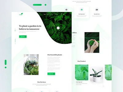 Seedling Web template best website 2018 clean design forest homepage landing minimal new design new trends new website nursery plant template ui. ux website