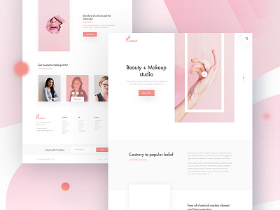 Beauty + Makeup Landing page beauty best website 2018 clean creative design homepage landing makeup minimal template typography ui ux website