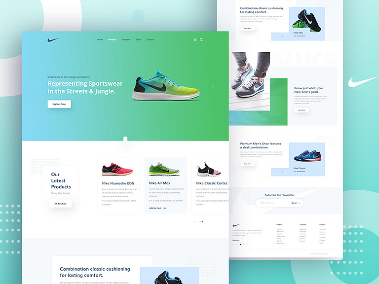 Nike- Homepage Concept By Sujun Baidyaa On Dribbble