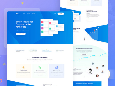 Insurance Landing Page by Sujan Baidya on Dribbble