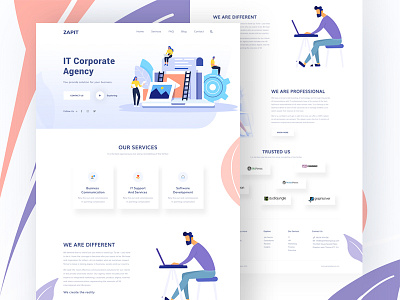 IT- Corporate Agency Landing Page by Sujan Baidya on Dribbble