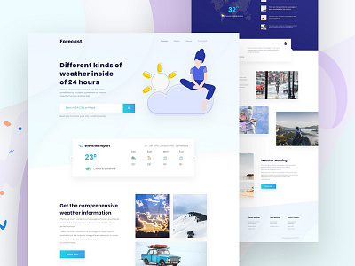 Weather Landing Page concept