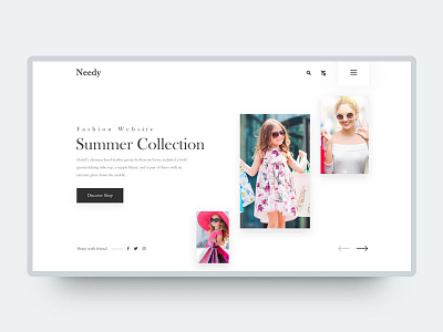 E-commerce Header Exploration bag design clean clothes design discover dress ecommerce fashion header design homepage landing minimal new concept new header shop design summer collection trendy design typography ui desgin ux