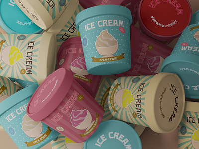 Упаковка мороженого branding graphic design logo