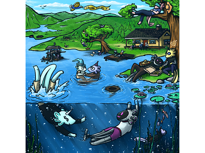 Welcome to The Pond art drawing illustration photoshop
