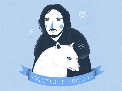 Winter is coming game of thrones illustration jon snow winter is coming