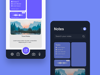 Notes App UI Concept