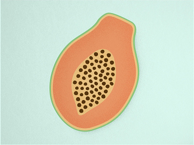 Papaya debut fruit illustration papaya shading shot still life texture tropical