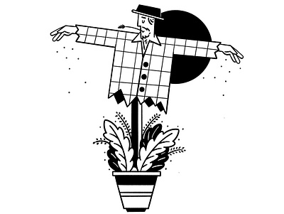 scarecrow. art branding design digital digital art illustration logo scarecrow ui vector