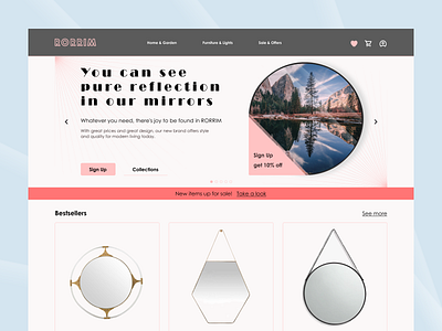 Web site design of home stuff shop branding design typography ui web