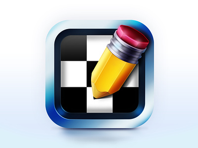 Crossword App Icon 3d 3d icon app icon application design game icon graphic design icon icon design illustration ios iphone iphone icon logo vector
